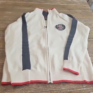 Harley-Davidson Cream and Black Zip-Up Hoodie